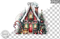 Christmas House Sublimation - Clipart PNG Design Product Image 1