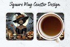 Halloween Witch Mug coaster | Coaster | Sublimation Design Product Image 1