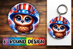 Heartfelt Keychain Circle PNG, USA Animals Product Image 1