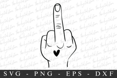 Middle Finger| SVG Cut files | Cricut Product Image 1