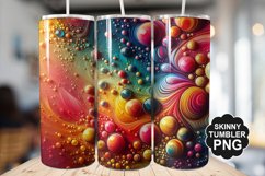 Colored Water Drops Tumbler Warp - Tumbler PNG Design Product Image 1