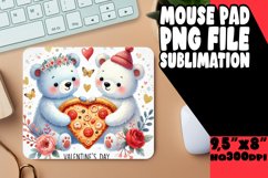 VIBRANT MOUSE PAD SUBLIMATION PNG, Valentine Bear Product Image 1