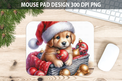 Dog Mouse pad Sublimation - Christmas Animal PNG Design Product Image 1
