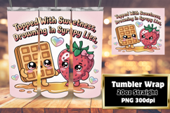 UNIQUE 20oz Tumbler Artwork , Kawaii Food Product Image 1