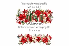 Booktrovert PNG 40 oz Tumbler Wrap Design Christmas Product Image 2