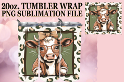Enchanted reflections 20oz tumbler wrap, Cute Cow Product Image 1