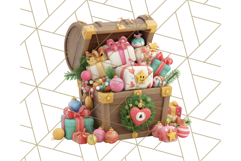 3D Under the Sea Christmas Clipart, Ocean Christmas PNG Product Image 4