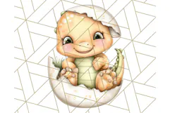 Cute Cartoon Dinosaur Clipart PNG, Prehistoric Animals PNG Product Image 4