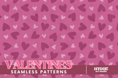 St Valentine's Day Hearts Cupid Love Seamless Pattern PNG Product Image 1