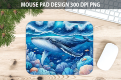 Watercolor Shark Mouse pad Sublimation - Animal PNG Design Product Image 1