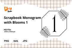 Scrapbook Monogram with Blooms Product Image 1