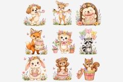 Garden Birthday Clipart | 11 PNG Files | Cute Garden Animals Product Image 2