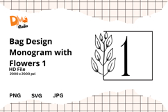Bag Design Monogram with Flowers Product Image 1