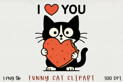 Cute &amp; Funny Cat BUNDLE, PNG. Product Image 24