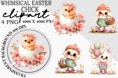 Whimsical Easter Chick Clipart Product Image 1