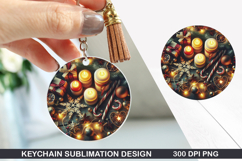 Christmas Keychain Sublimation - Christmas Keychain PNG Product Image 1
