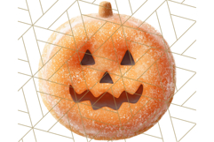 Realistic Halloween Donut Clipart PNG, Spooky Cute Sweets Product Image 4