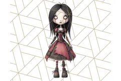 Creepy Dolls Clipart PNG Haunted Toy Characters Product Image 4