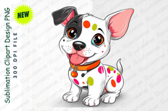 Playful Puppy Clipart Cheerful Cartoon Dog With Colorful PNG Product Image 1