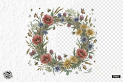 1920 Botanical Summer Wildflowers Clipart Product Image 1
