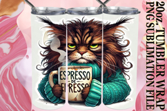 Radiant Smiles 20oz tumbler wrap, Grumpy Cat Product Image 1