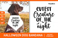 Funny Halloween Dog Bandana Quote SVG | Cutest Creature Product Image 1