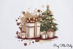 Gold and Black Christmas Clipart PNG Product Image 1