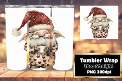 Festive Gnome 20oz Sublimation Tumbler Watercolor Wrap Product Image 1
