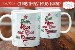 Christmas mug wrap PNG, Christmas tree coffee mug Product Image 2