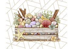 Coastal Cottagecore Summer Clipart PNG, Beachy Calm Vibes Product Image 4