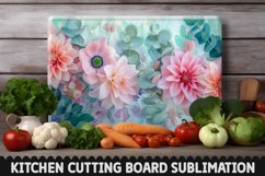 Cutting Board Sublimation Design - Flowers Sublimation PNG Product Image 1