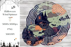 Spooky Halloween Wind Spinner, Halloween Moon Wind Spinner Product Image 1