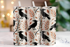 Halloween Crow Tumbler Wrap | Sublimation | Tumblers Product Image 1