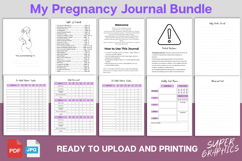 Pregnancy Journal Canva Template | Editable 40 Weeks Planner Product Image 4