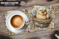 Cute Animals Square Coaster PNG Bundle, Digital Coaster Set Product Image 19