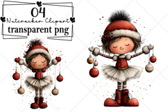 Whimsical Christmas Nutcracker Clipart Watercolor PNG Product Image 1