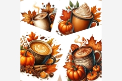 Autumn Pumpkin Spice Coffee Clipart | 13 JPG Files, Fall Product Image 3