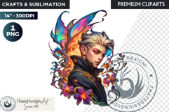 Fantasy Dragon wizard clipart, sorcerer, spellcaster, mage Product Image 1