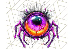 Spooky Halloween Eye PNG, Cute Eyeballs Halloween Clipart Product Image 4