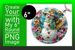 Snowman Wonderland Sublimation Round Design Holiday Product Image 1