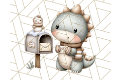 Christmas Dinosaur Party Png, Dino Clipart PNG Product Image 4