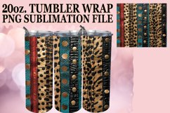 Chic 3D Leopard Flower Tumbler Wrap for Sublimation Product Image 1