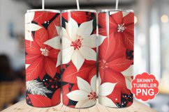 Christmas Flowers Tumbler | Christmas Tumbler Wrap Product Image 1