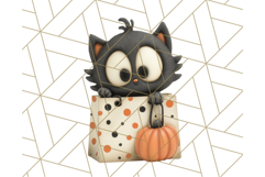 Retro Halloween Clipart Vintage PNG Graphics, 50s Holiday Product Image 4