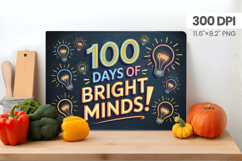100 days of school Cutting Board PNG Design, Teacher PNG Product Image 1