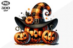 Halloween Pumpkins Sublimation - Clipart PNG Design Product Image 1