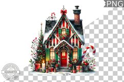 Christmas House Sublimation - Clipart PNG Design Product Image 1