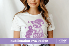 Funny Sarcastic Feral Witch Raccoon Halloween PNG DTF Bundle Product Image 11