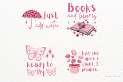 Whimsical Pink Spring Garden Clipart Bundle Product Image 9