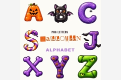 Halloween Alphabet PNG Bundle | 26 Spooky Letters, Pumpkin Product Image 2